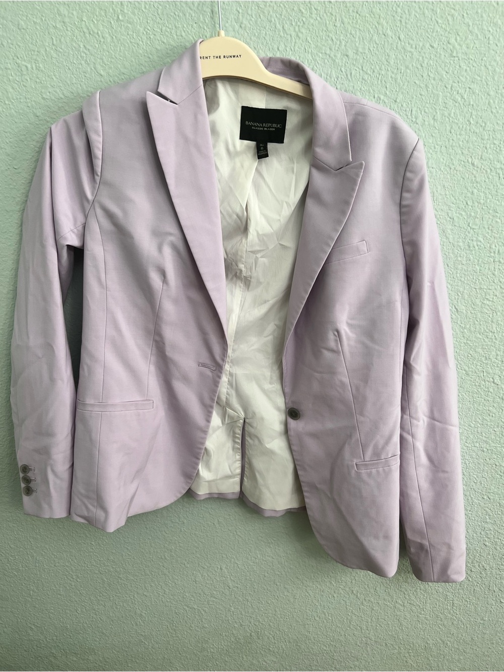 Banana Republic Lavender Tailored Women's Blazer size 6 Long